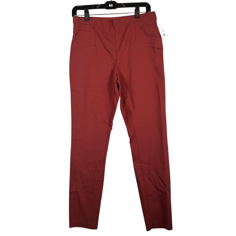 Joe B Womens Large Leggings Pull On Stretch Knit Cognac Rust Trendy Casual